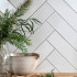 Keramische wandtegel | 7.5x30 cm | Prisma Flat White Matt