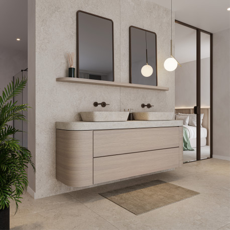 XXL ceramic slab | 120x280 cm | Roca Serena Crosscut Bone