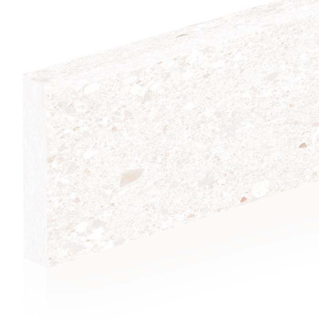 Keramische plint | 8x60 cm | Sassolino Terrazzo Bianco