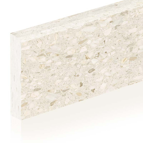Ceramic skirting boards | 7x120 cm | Ritmo Terrazzo Off White