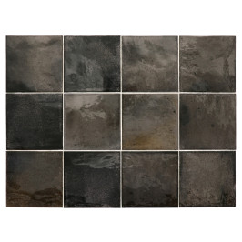 Keramische wandtegel | 10x10 cm | Hanoi Black Ash