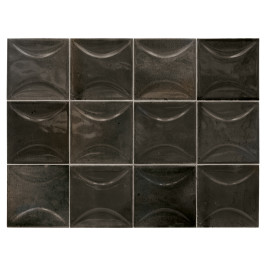 Keramische wandtegel | 10x10 cm | Hanoi Black Ash Arco