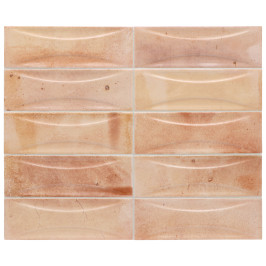 Keramische wandtegel | 6.5x20 cm | Hanoi Pink Arco