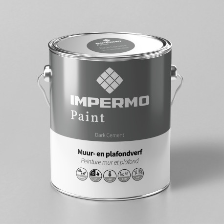 Verf | 18x20 cm | Muur & Plafond - Impermo Paint - Dark Cement