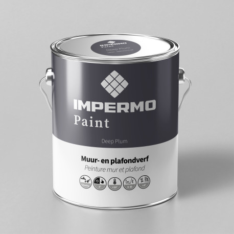 Verf | 18x20 cm | Muur & Plafond - Impermo Paint - Deep Plum