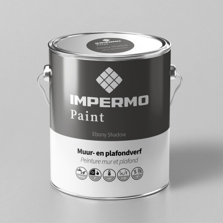 Verf | 18x20 cm | Muur & Plafond - Impermo Paint - Ebony Shadow
