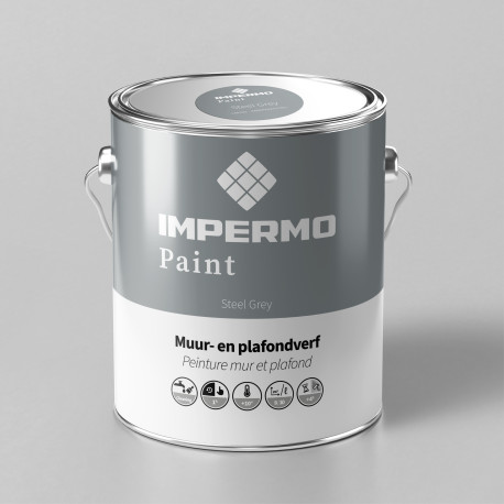 Paint | 18x20 cm | Wall & Ceiling - Impermo Paint - Steel Grey