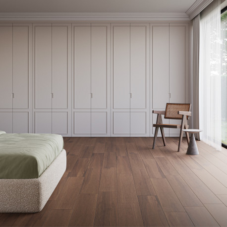 Veneer parquet with click system | 19x120.3 cm | LMB Stillwood Smoked Walnut
