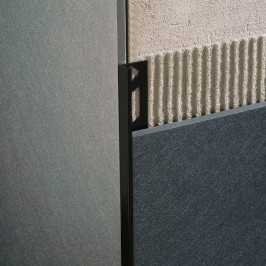 Profiel | 0.8x270 cm | L-Profiel Alu Gepoedercoat Zwart 8mm