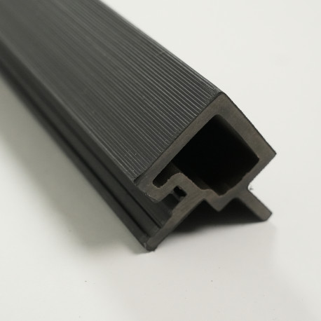 Profile | 4.95x290 cm | Outdoor Classic Wall Panel Black Corner Profile Left