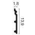 Kunststof plint | 13.8x200 cm | Orac Decor Contour