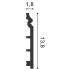 Kunststof plint | 13.8x200 cm | Orac Decor Contour Flex