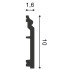 Kunststof plint | 10x200 cm | Orac Decor Contour