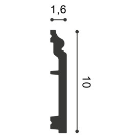 Kunststof plint | 10x200 cm | Orac Decor Contour