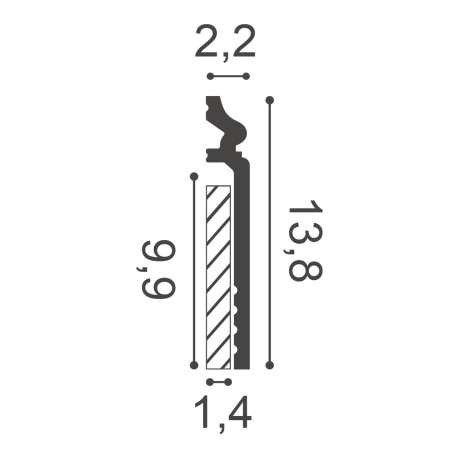 1x1 cm | Plint Contour - | Impermo : tegels, natuursteen, parket