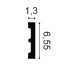 Kunststof plint | 6.6x200 cm | Orac Decor Square