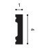 Kunststof plint | 4x200 cm | Orac Decor Square RAL9003