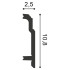 Kunststof plint | 10.8x200 cm | Orac Decor Linear