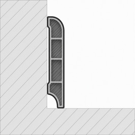 PVC skirting boards | 6x240 cm | VYGO Urban Walnut