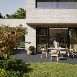 Keramische terrastegel | 59.2x59.2 cm | Carrière Anthracite