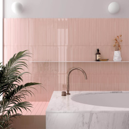 Keramische wandtegel | 5x40 cm | Vitral Axis Pink