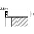 Profiel | 0.8x270 cm | L-Profiel Wit pvc 8mm 