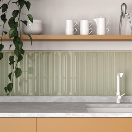 Keramische wandtegel | 5x40 cm | Vitral Axis Olive