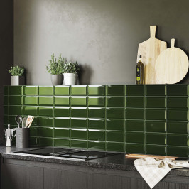 Keramische wandtegel | 10x20 cm | Biseauté Green