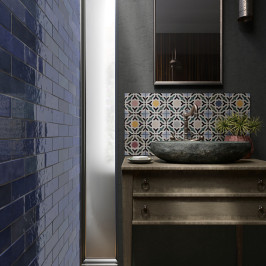 Keramische wandtegel | 6.5x20 cm | Artisan Colonial Blue Glossy