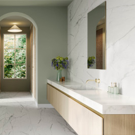 Gepolijste keramische tegel | 60x120 cm | Marmoteca Carrara Poli