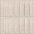 Ceramic wall tile | 7x24.4 cm | Nomad Off White Oval