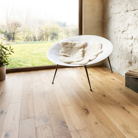 Veneer parquet with click system | 16.5x120 cm | LMB Classic Oak Warm