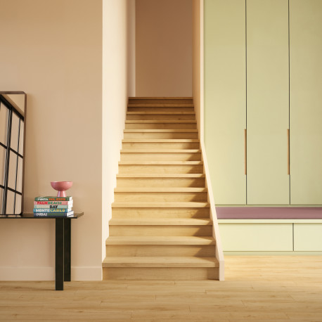 Staircase renovation | 31x127 cm | VYGO Purewood Latte Stair Tread Set