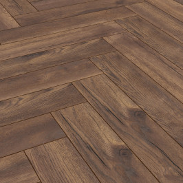 Laminaat met click systeem | 13.3x66.5 cm | vtwonen Herringbone Dark Oak