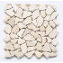 mozaïek in natuursteen, natuursteen, beige, keien, pebbles, badkamer, wandtegels