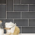 Ceramic wall tile | 10x20 cm | Stockholm Black