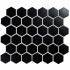 Mosaic | 28.2x32.5 cm | Mosaic Black Matt Big Hexagon