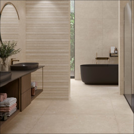 Keramische wandtegel | 33.3x90 cm | Glamstone Beige Decor