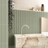 Ceramic wall tile | 5x20 cm | Mundano Olive Edge Decor Matt