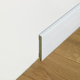 MDF plint | 9x244 cm | Hoge schilderplint Wit