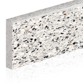 Keramische plint | 7x60 cm | Terrazzo Rain