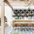 Keramische terrastegel | 60x60 cm | Tilestone CerBlue Dark Pattern