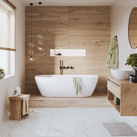 Ceramic parquet tile | 20x120 cm | Nox Nut