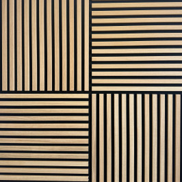 Akoestisch Wandpaneel | 55.3x55.3 cm | Akoestisch Wandpaneel Premium Natuureik Small - 3-zijdig