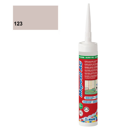 Siliconen | 5x5 cm | Mapei Mapesil AC 123 Ancient White